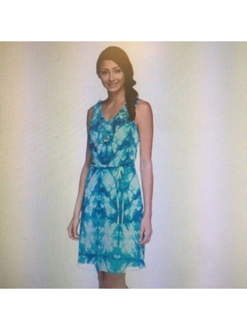 Isaac Mizrahi Live! Tie Die Printed Dress
